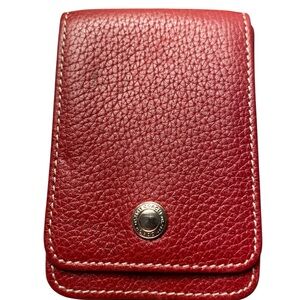 Coach Vintage Red Leather Card Case Wallet
